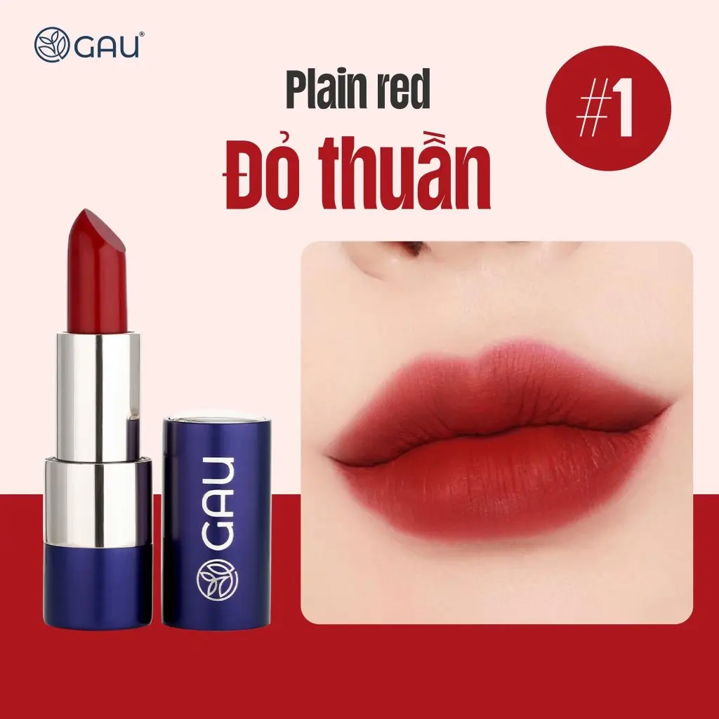 Son Lì Tự Nhiên #1 ĐỎ THUẦN Chính Hãng Không Chì Lâu Trôi An toàn Ăn được GAU SUNSET LOVER