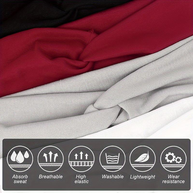 1pc Solid Color Elastic Head Band Knotted Head Wear Sweat Absorbent Hair Band For Yoga Gym Sport 6