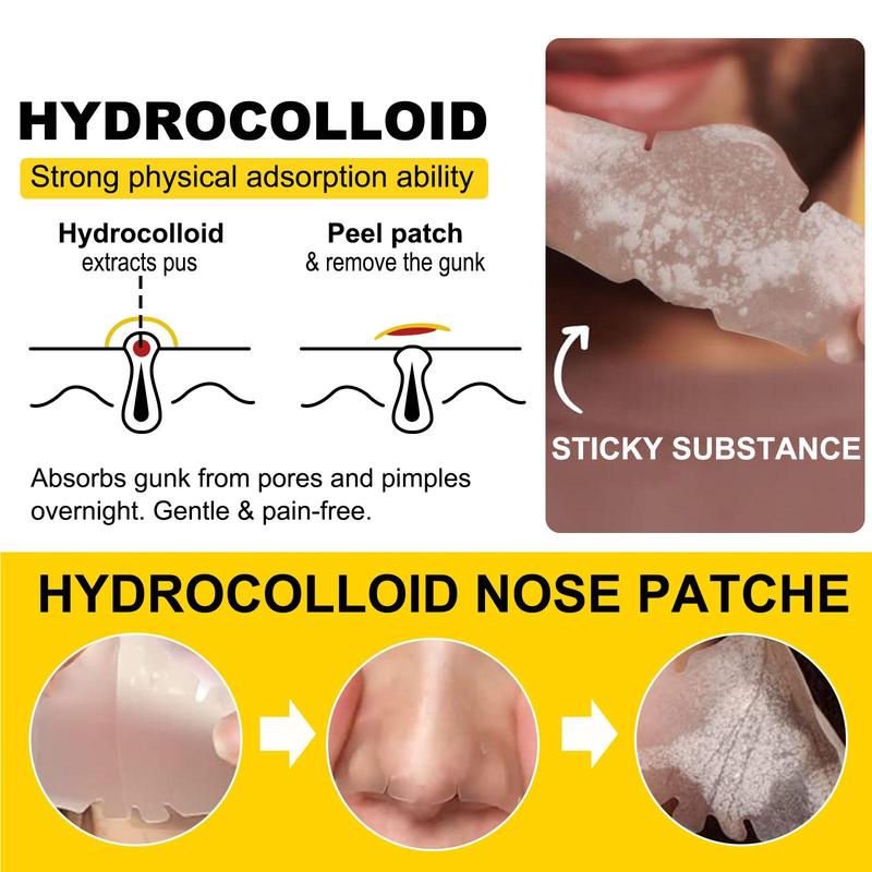Hydrocolloid Nose Patch, 12pcs/box Oil-control Deep Cleansing Nose Patch, Facial Skin Care Products for Women & Men 7