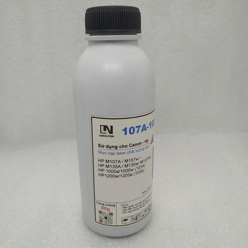 Mực nạp 107A 103A nạp cho Hộp mực máy in 107a/ 107w/ 135a/ 135w/ 1000W/ 1200W 80g 1