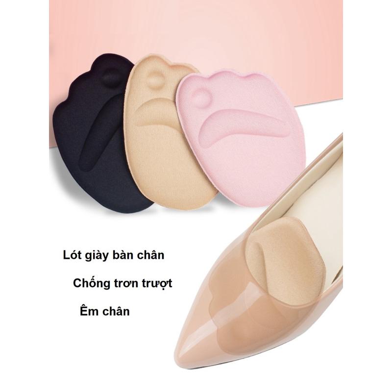 Set 2 Miếng Lót Mũi Giày Đa Năng Đệm 4D Chống Trơn Trượt Đau Ngón Chân Và Hút Mồ Hôi Khi Mang Giày 1