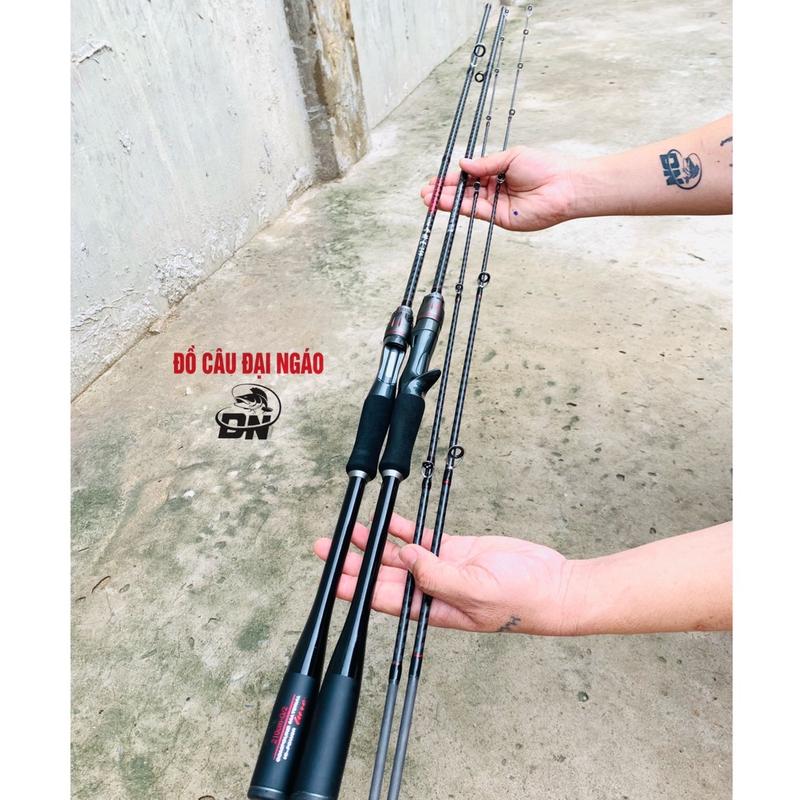 CẦN CÂU CÁ LURE HI POWER CARBON Xoắn X Toàn Thân Đại Ngáo ĐẦU BƯU CHỐNG XOẮN ( Chuẩn hãng ) bản nâng cấp cần đứng Khoen đề ba cao