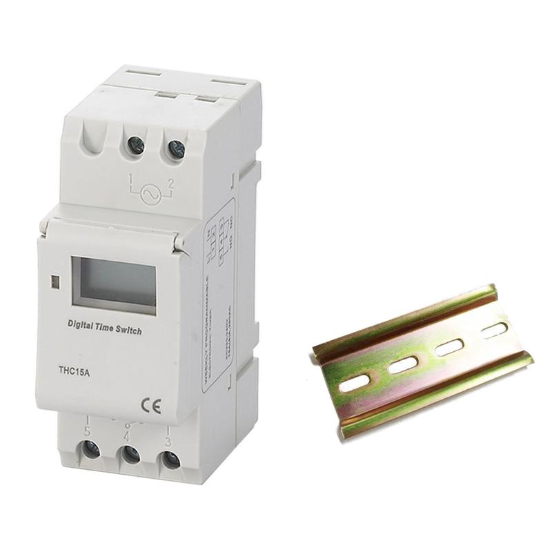 Product Introduction of THC15A Daily/Weekly Programmable Digital Timer Switch DC48V/12V/24V/110V/220V LCD Din Rail Mount Time Switch Relay 47