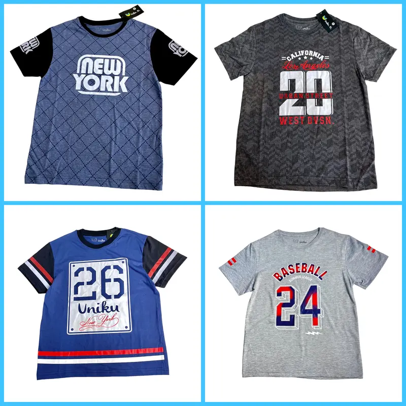 Baju Kaos Anak Laki Laki Uniku / kaos bocil motif angka baseball  6-15 tahun 0