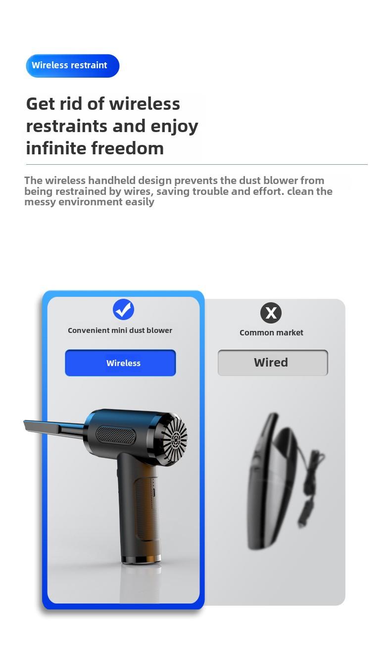 Product Introduction of Duster Blowing and Suction Integrated Handheld Pumping High-Power Computer Chassis Keyboard Wireless Duster 2