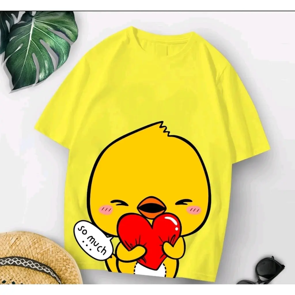 BAJU KAOS OVERSIZE WANITA BAHAN KATUN COMBED TERBARU KARAKTER KARTUN Lembut Nyaman Fit Motif