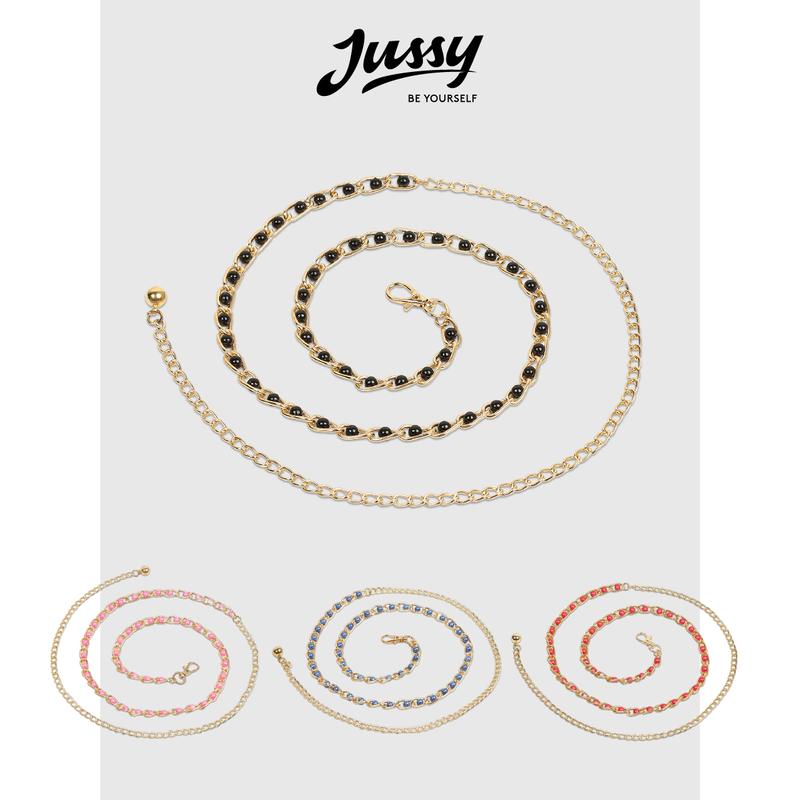 Thắt Lưng Dây Xích Đính Hạt Kiểu Đai Váy JTL32 Jussy Official Dây Nịt Nữ Bản Nhỏ Nhiều Màu Phù Hợp Phối Đầm Váy Nữ Women Voi