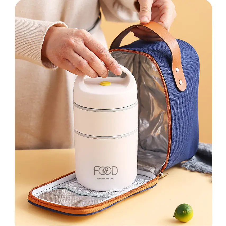 Kotak Makan Tahan Panas Lunch Box Wadah Makan Portable Tahan Bocor 1 Set Premium Stainless Steel Nasi Kitchenware