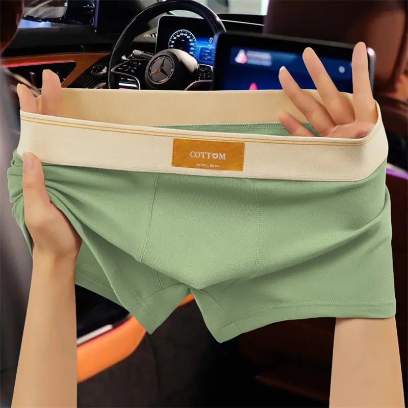 Đồ Lót Nam, Chất Liệu Cotton, Thương Hiệu Hợp Xu Hướng Thoải Mái Và Thoáng Khí, Thiết Kế Bốn Góc, Quần Đùi Góc Phẳng