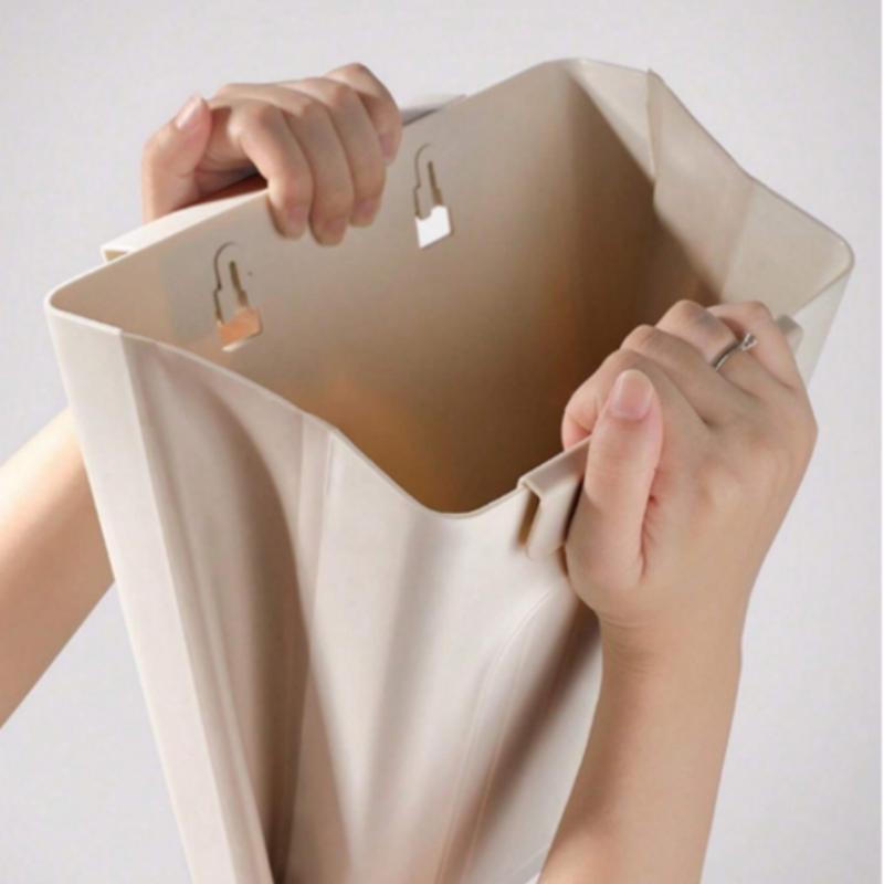 Random Color Foldable Kitchen Hanging Trash Bin, Cupboard Door Hanging Garbage Can, Household Waste Bin for Home Organizing Use 4