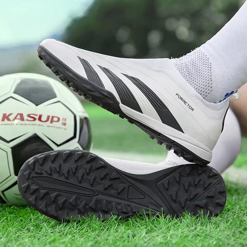 Product Introduction of Men's Turf Indoor Football Cleats High Top Breathable Soccer Shoes Outdoor Training TF 17