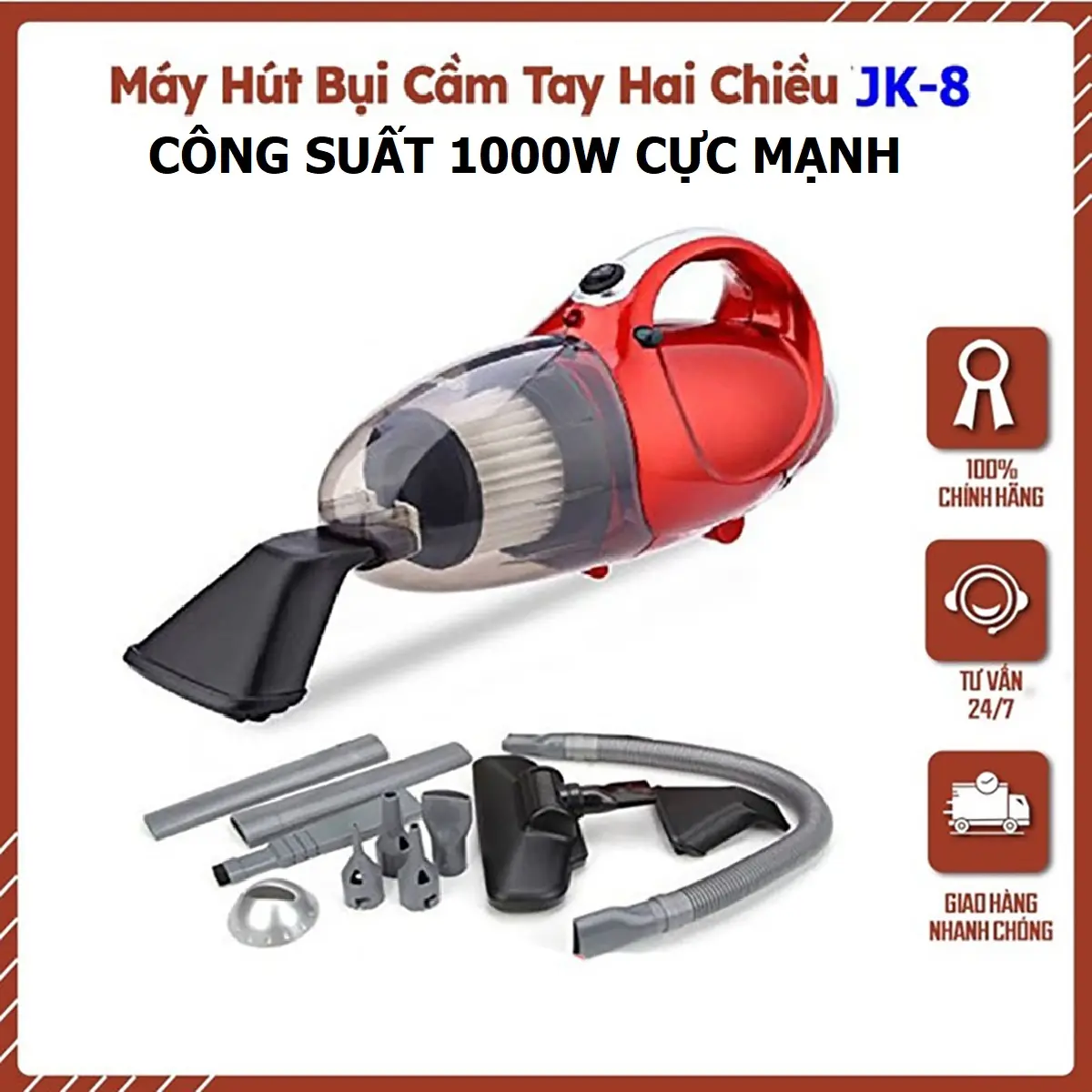 Máy Hút Bụi Mini Cầm Tay 2 Chiều JK-8 Hút Và Thổi Cực Mạnh Làm Sạch