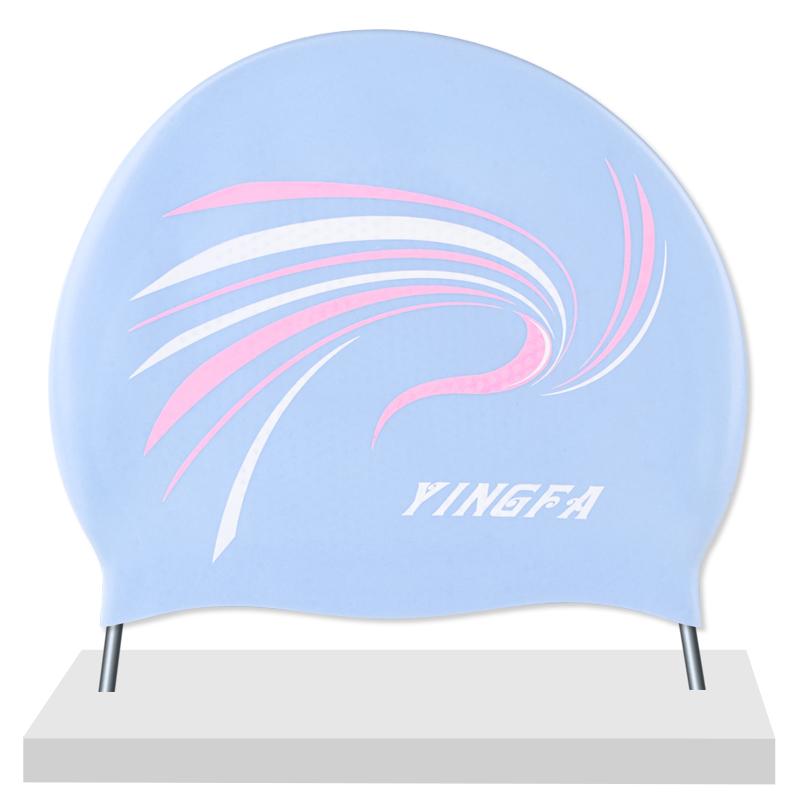 Mũ Bơi Đàn Hồi Cao, YINGFA, Dành Cho Người Lớn, Dành Cho Phụ Nữ, Không Thấm Nước, Bảo Vệ Tai, Thích Hợp Cho Tóc Dài, Lớp Lót Silicon Lớn, Thích Hợp Để Lặn, Mũ Hồ Bơi 5