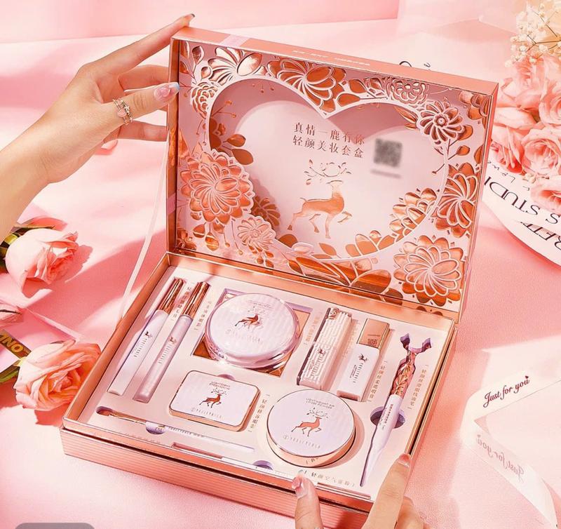[ Quà tặng 8-3 ] Bộ trang điểm đầy đủ 9 món nội địa Trung , Tặng kèm túi đựng đẹp Perfume Tẩy Trang Cosmetic lộc tuần set  makeup