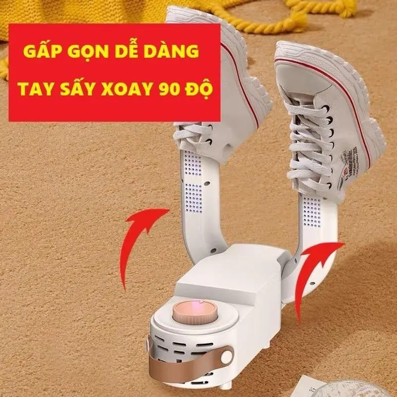 Máy Sấy Giầy Dép Gấp Gọn, Công Suất 1500W , Diệt Khuẩn Bằng Tia UV, Tự Động Hẹn Giờ, Cân Bằng Nhiệt 0