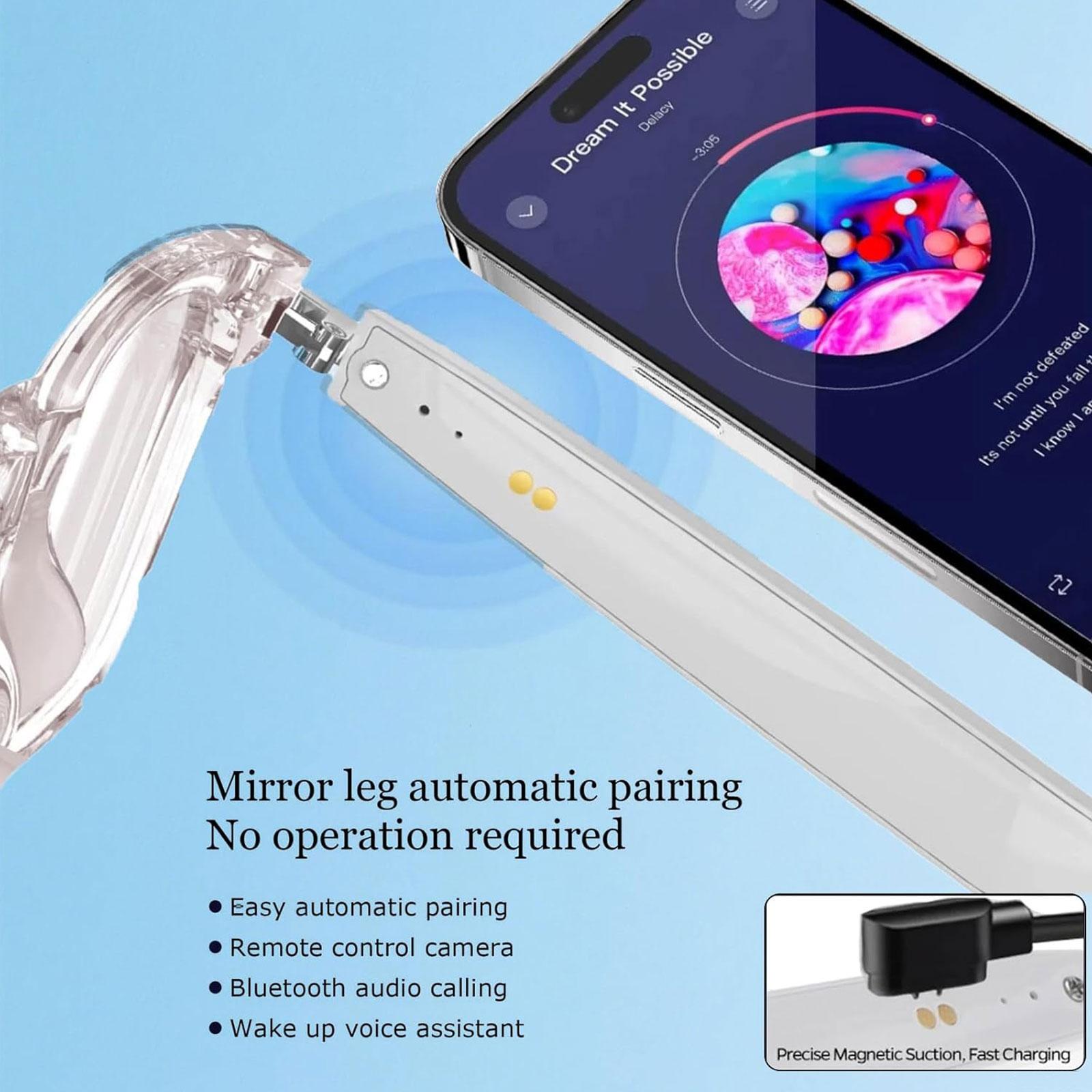 Smart AI translation audio glasses, real-time app translation in over 160 languages, light-sensitive color-changing lenses - Image 4