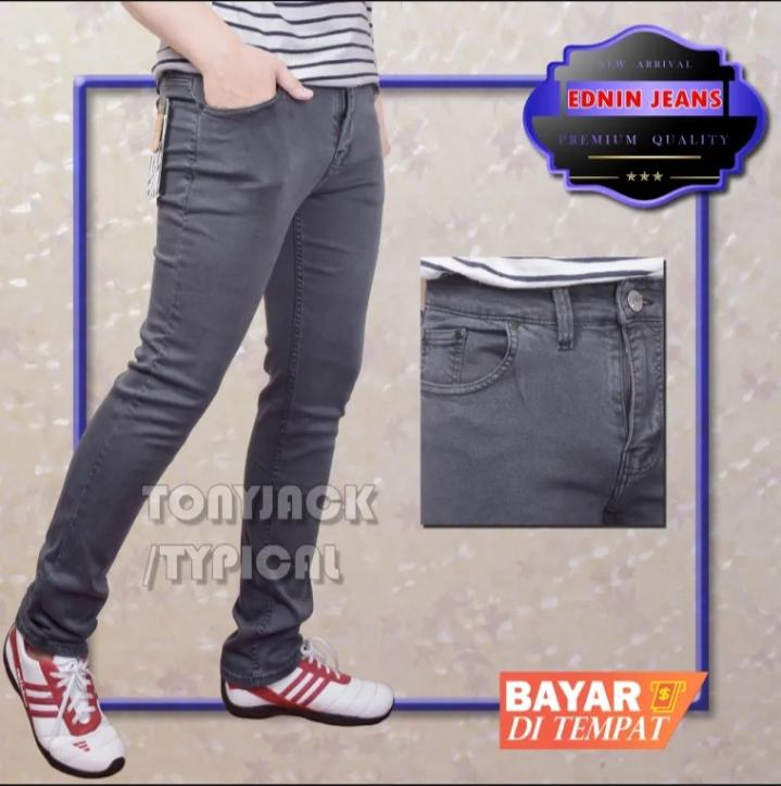 CELANA SOF JEANS STREET PRIA.. HITAM. ABU. PUTIH. 2