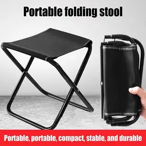 Kursi Lipat Portable Folding Picnic Camping Stool MIni Storage