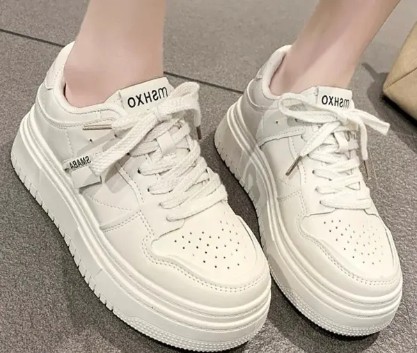 Giày Thể Thao Nữ Smaba (FULLBOX) - Đế 5cm: Phong Cách Học Sinh Độc Đáo - Shoes, Sneaker Caro dây giày đế thấp giày độn dép zhetao dep decao 7