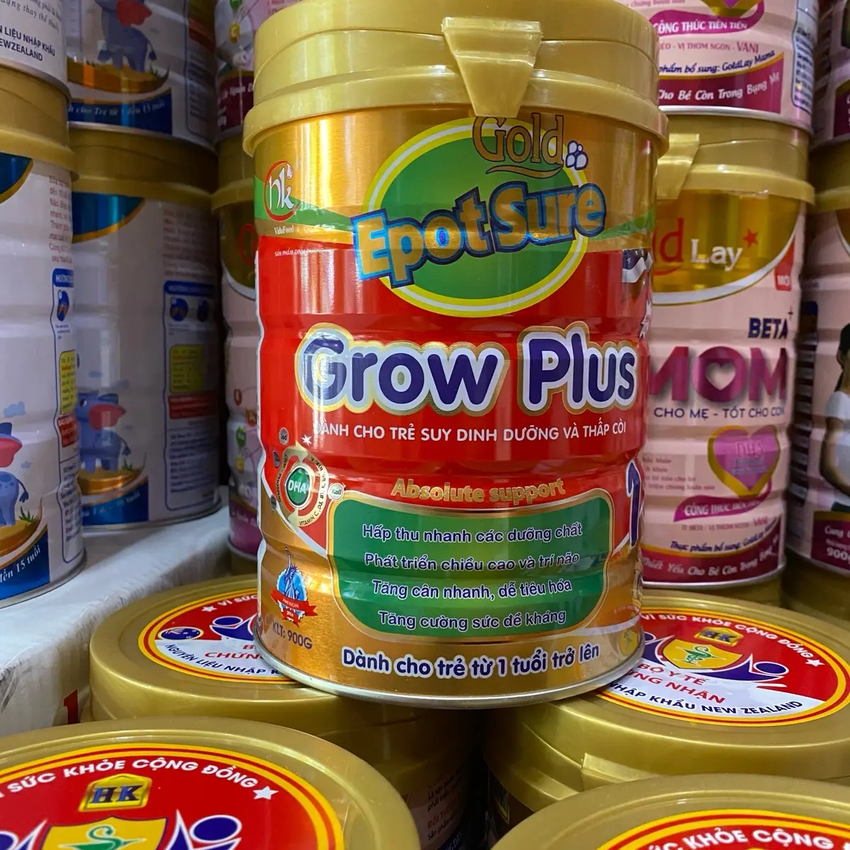 SỮA GROWPLUS ĐỎ TĂNG CHIỀU CAO TRÍ NÃO LON 900gr
