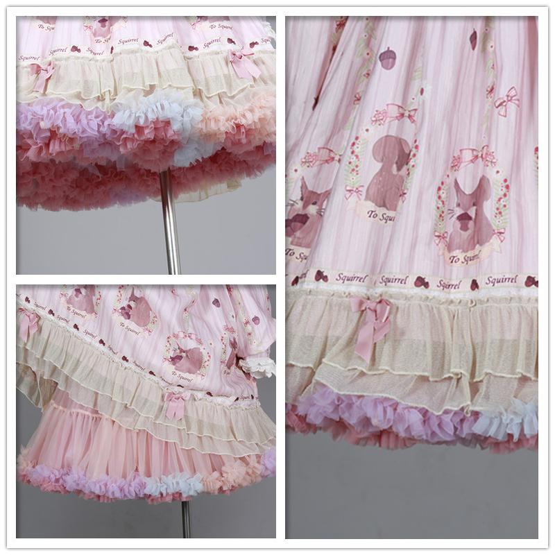Product Introduction of Plus Size TUTU skirt lolita skirt support rainbow fart parent-child soft yarn lolita dress cotton candy mesh half skirt 19