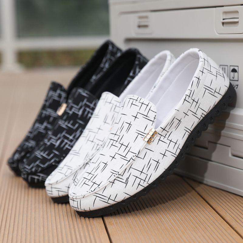 Giày Vải, Giày Nam, Phong Cách Hàn Quốc, Giày Beanie Hợp Xu hướng Giày Thường Ngày Giày Lười, Giày Vải Bắc Kinh Cũ, Dành Cho Nam, Hàng Mới Về 2024 Shoes 2