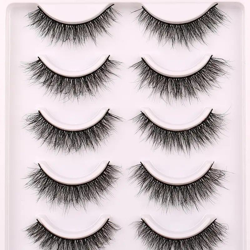 Natural False Eyelashes, 10 Pairs, Eye Makeup Products, Diy Eyelash Extensions Kit, Natural Curling Strip Lashes, Cat Eye Eyelashes, Soft and Curl Fake Lashes for Women Eyelashes Extensions, Valentine's Day Gift 4