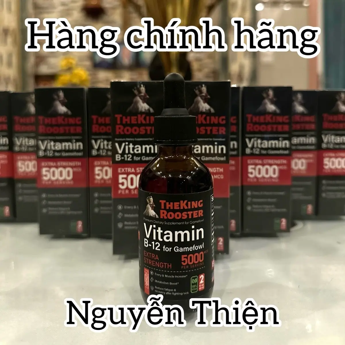 TheKing Rooster Vitamin B12 5000 Chính hãng của Mỹ - Tăng lực, tăng hồng cầu, tăng cường trao đổi chất và nhanh chóng phục hồi