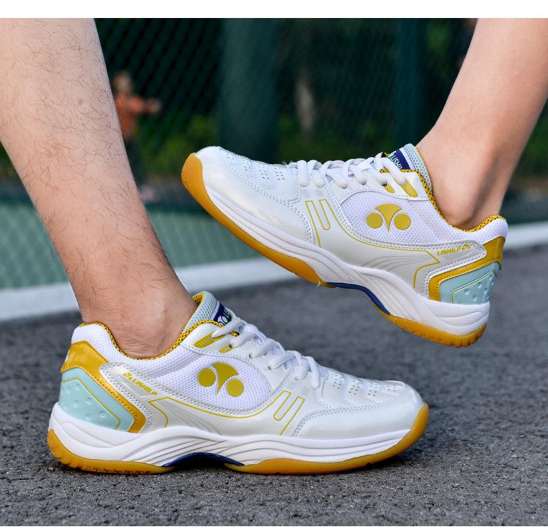 Product Introduction of Professional Badminton Shoes Men's and Women's Wear-Resistant Non-Slip Breathable Student Tennis Shoes Table Tennis Ball Shoes Training Shoes Volleyball Shoes 24