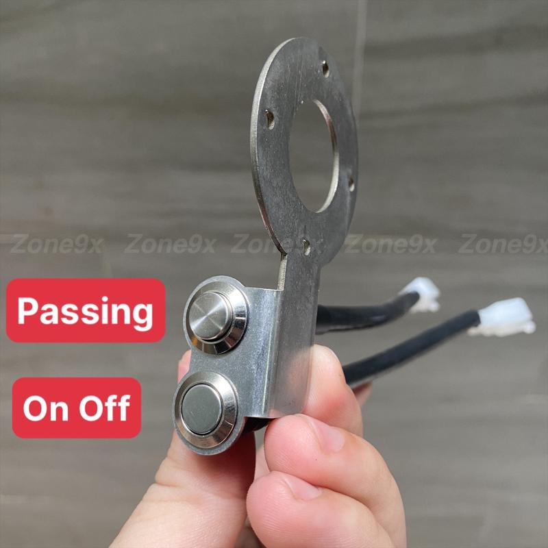 Pat gắn công tắc ghi đông dùng cho Đèn trợ sáng L4x, Bi câu mini 2 màu Trắng-Vàng trên Ghi Đông 22mm dây ra dài 15cm