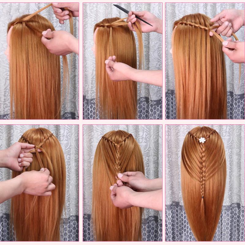 Đầu Ma-nơ-canh, Chuyên Nghiệp, Làm Bằng Tóc Người Thích Hợp Để Thực Hành Làm Tóc, Tiệm Làm Tóc, Búp Bê Làm Tóc 4