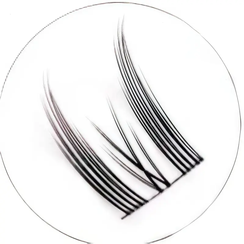 Lông Mi Giả, Thiết Kế Tai Mèo, 10 Hàng, 8-12mm, Thích Hợp Cho Người Mới Bắt Đầu, Phóng Đại Tự Nhiên Cho Mắt, Đẹp Mắt Và Quyến Rũ, Bao Gồm Keo Và Nhíp Đi Kèm 2