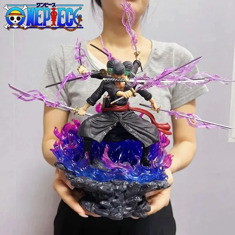 29cm Anime One Piece Zoro Figure Wano Onigashima 9 Swords Style Action Figurine PVC Statue Model Collectible Decoration Toy Gift