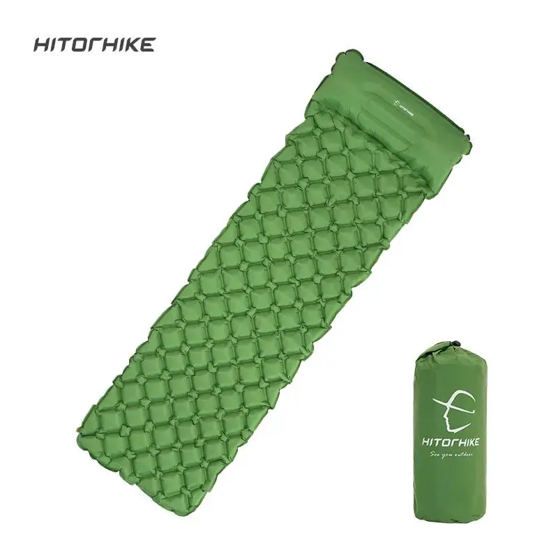 Portable Inflatable Sleeping Mat, Lightweight Sleeping Pad with Storage Bag, Outdoor Sleeping Cushion for Backpacking, Hiking, Camping, Travel