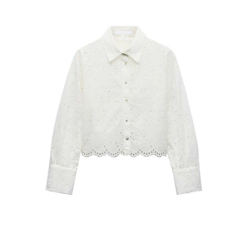 [XẢ KHO] Áo sơ mi crotop (mã 078)ren thêu hoa chất vải mềm mịn_Linhchi.studio