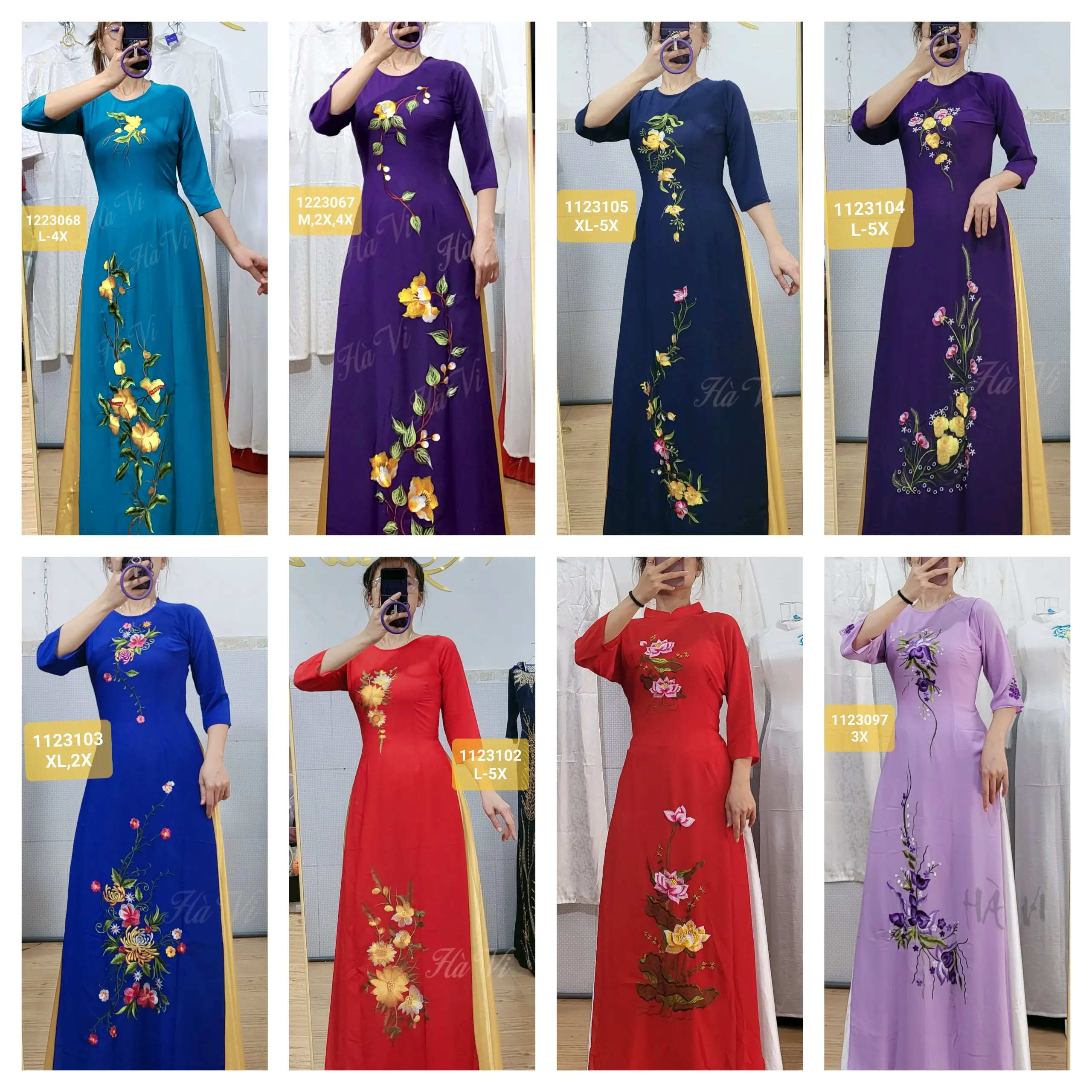 [Sẵn] ÁO DÀI MẸ - BÀ SUI - ĐI HỌ CHẤT TẰM Ý THÊU (Size 45-80kg) đó là kích thước m đóng cúc ngọc