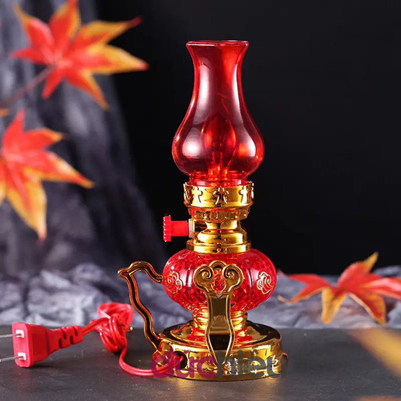 [ BH 12 tháng ] Đèn dầu điện tử thờ cúng cắm điện volume điều chỉnh độ sáng , đèn để bàn thờ Phật, Quan Âm, Gia Tiên (1 cái) I Đức Hiếu Khang Shop