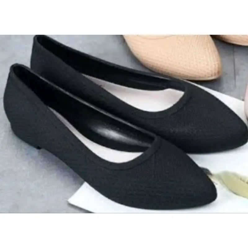 Sepatu Flat Jellyshoe 965 kasual Tanpa Hak Hitam Jelly 5