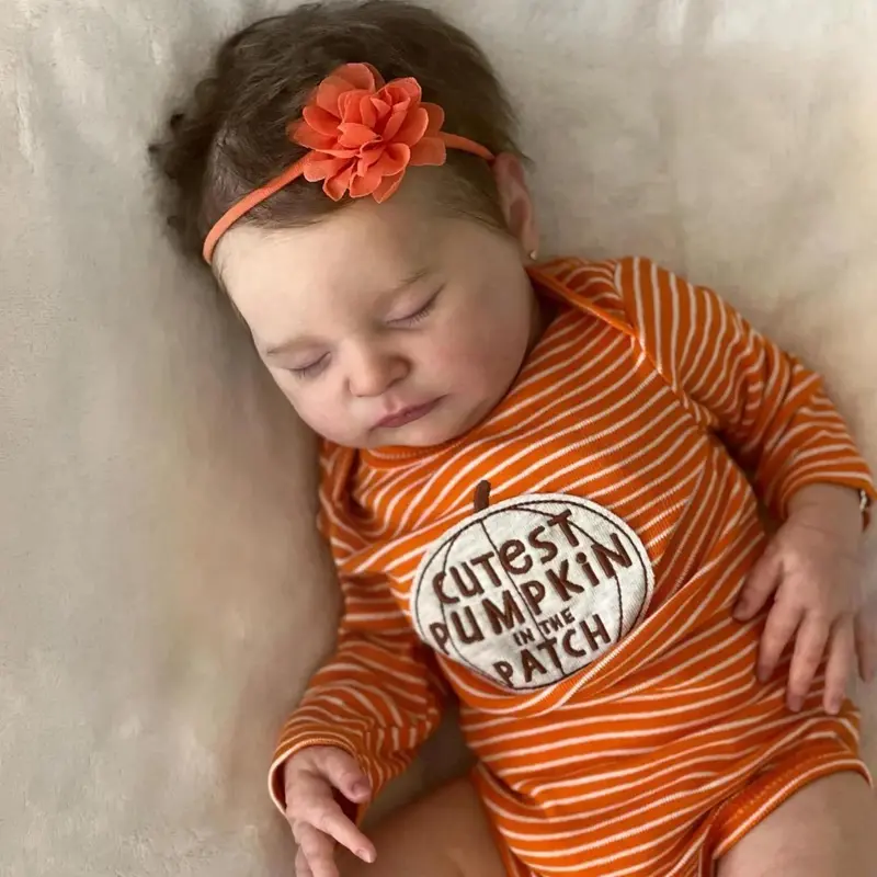 Realistic Reborn Sleeping Doll, 1 Box Cute Soft Silicone Newborn Doll, 20 Inch Alive Soft Cute Play House Toy, Handmade Gift for Child 3
