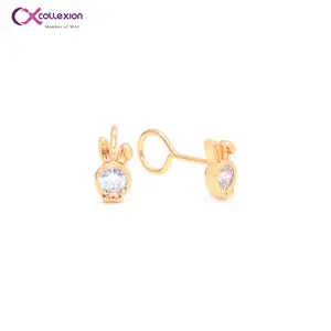 Collexion Miffy Bunny Ear Stud Anting Anak Lapis Emas Gold Plated