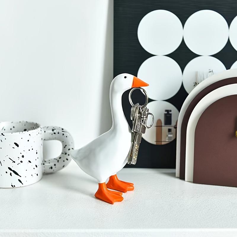 Elegant Resin Goose & Duck Desktop Sculpture for Home Decor, Dual Key ...