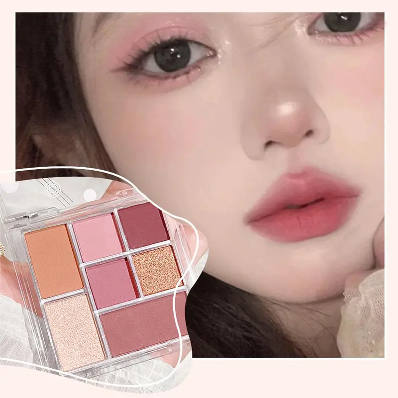 Lacenina-Bảng Phấn Mắt Lấp Lánh Mờ 7 Màu, Màu Đất, Ngọc Trai, Sáng Bóng, Mềm Mịn, Ánh Sáng Lung Linh Nằm, Tằm, Làm Sáng, Bút Đánh Dấu, Đường Viền Khuôn Mặt, Phấn Má Hồng, Trang Điểm, Đôi Mắt Quyến Rũ 8