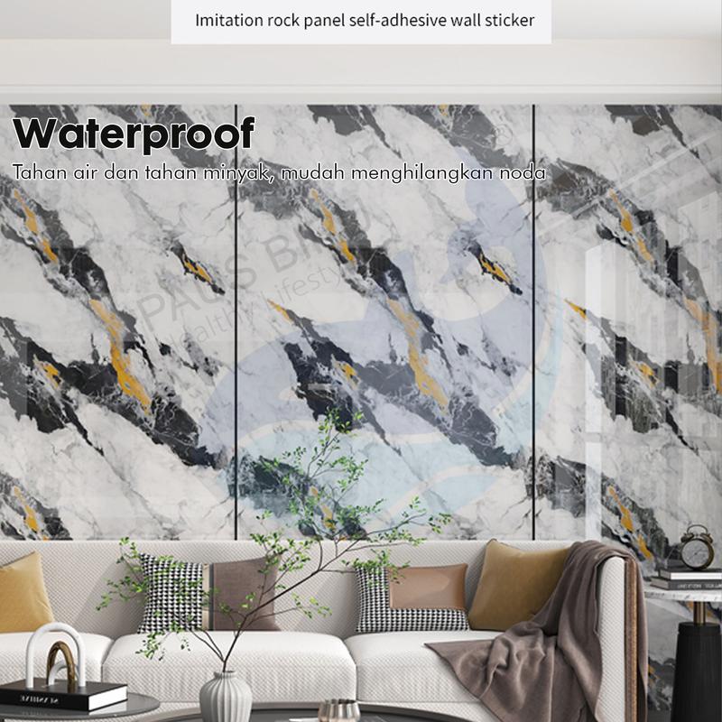 Wallpaper Dinding Motif Marble Roll  120 x 280cm Sticker Kamar Dekorasi PET  Panjang 2.8 Meter A58 5