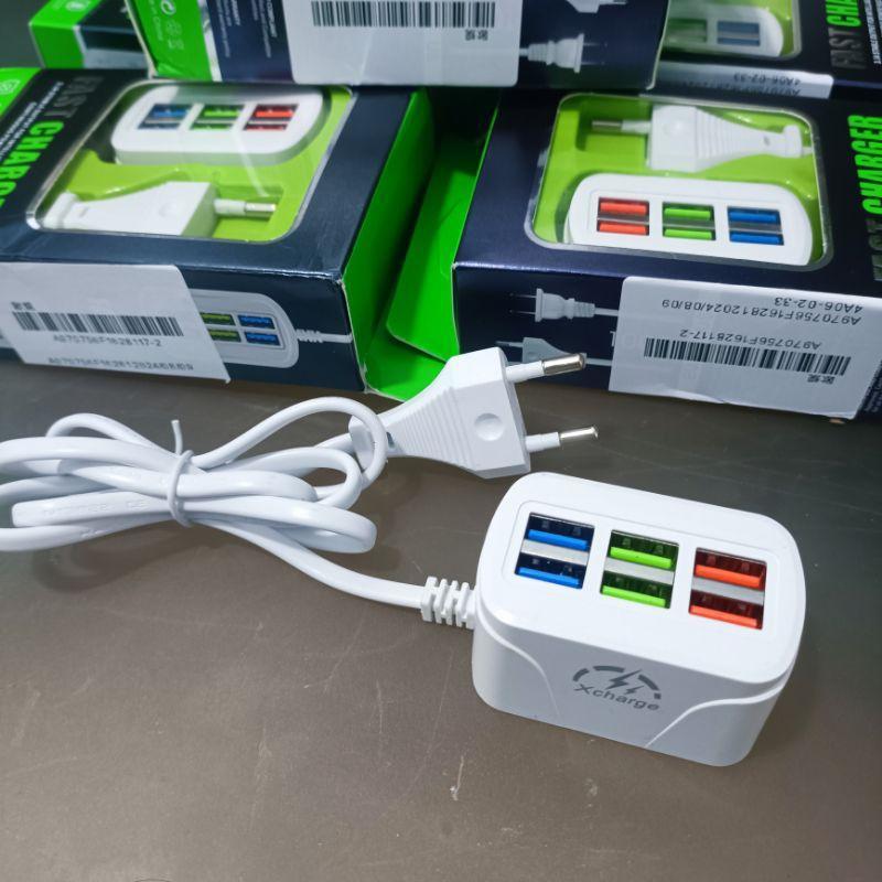 Bộ Sạc điện Thoại Di động Châu Âu Mới Củ Sạc Nhanh 6 Cổng USB Cốc Sạc đa Năng Chống Cháy Nổ Kèm Dây Nối Dài Bộ Sạc điện Thoại Di động Mới 6 Cổng Sạc đầu ổ Cắm USB Phù Hợp Với Apple Android 3a ổ Cắm Phổ Thông