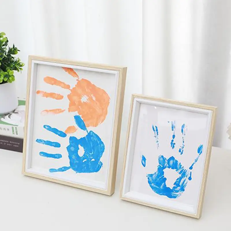 Couple Photo Frame Handprint Kit Children Family Baby Handprint Footprint Set Gift