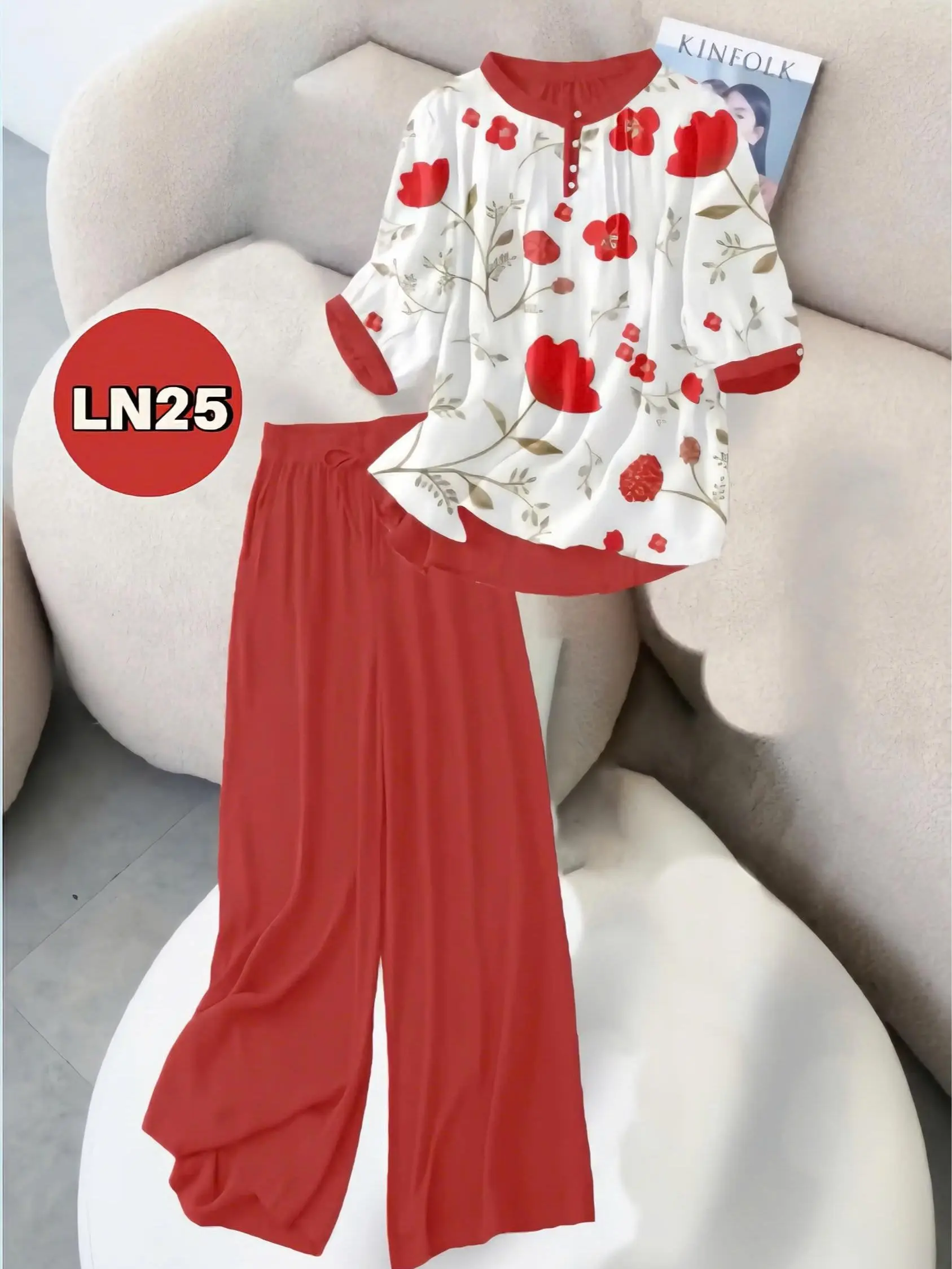 LN20- Đồ bộ linen cao cấp dài tay, thiết kế sang trọng trang nhã mặc ở nhà đi chơi đi làm đều hợp do bo tay Top sét  đồ đồ  bộ set  daxinh