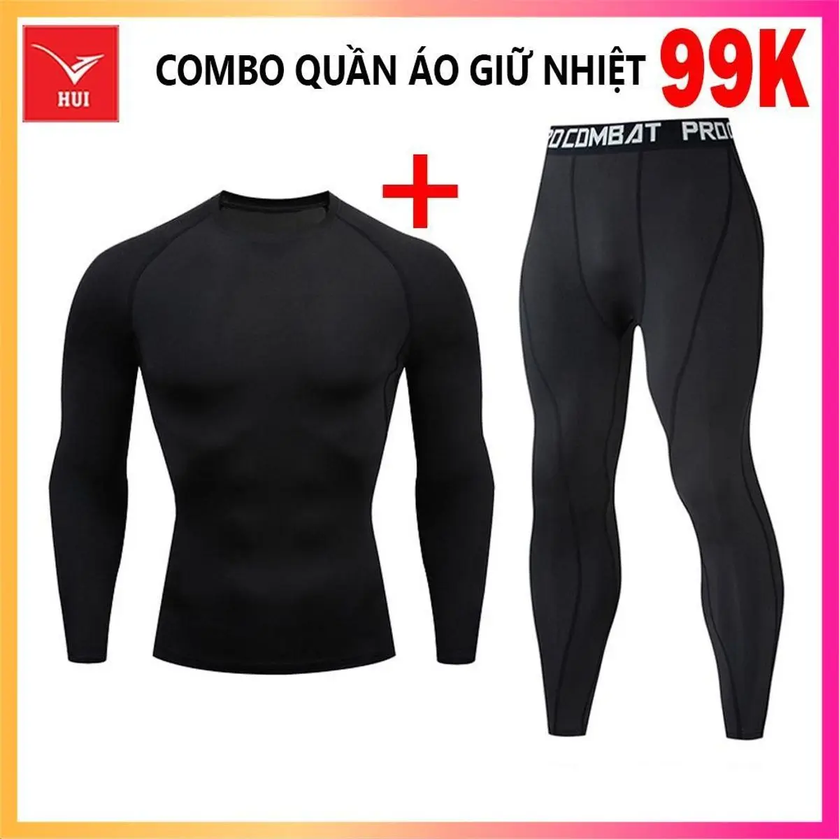 Free Ship - COMBO Bộ Quần Áo Giữ Nhiệt [ 1 Áo giữ nhiệt + 1 Quần giữ nhiệt dài đen] dành cho anh em chơi thể thao, thời trang, Nam nữ. Đủ màu, Đủ size. TOP, SPORT,