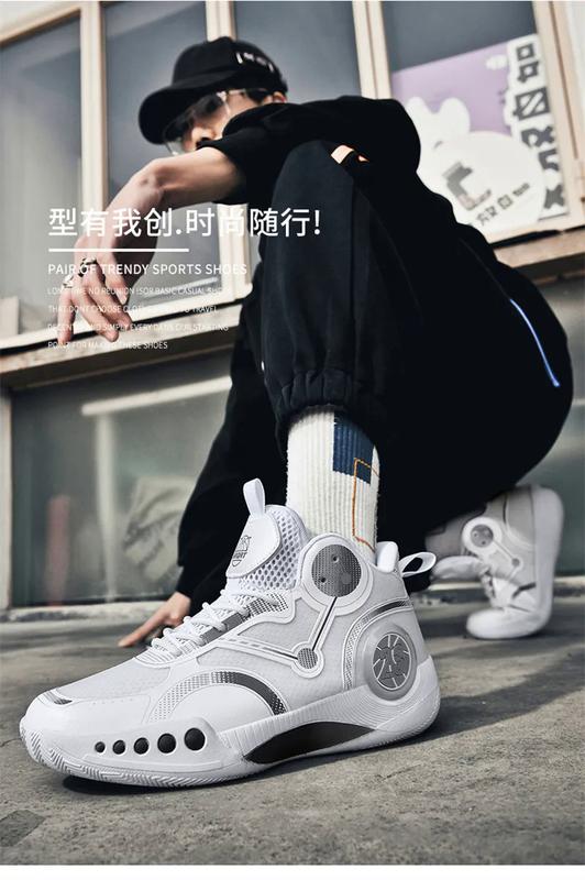 Product Introduction of 2023 new basketball shoes for men breathable mesh sport shoes thick sole anti-slip training sneakers for men size 35-45 43