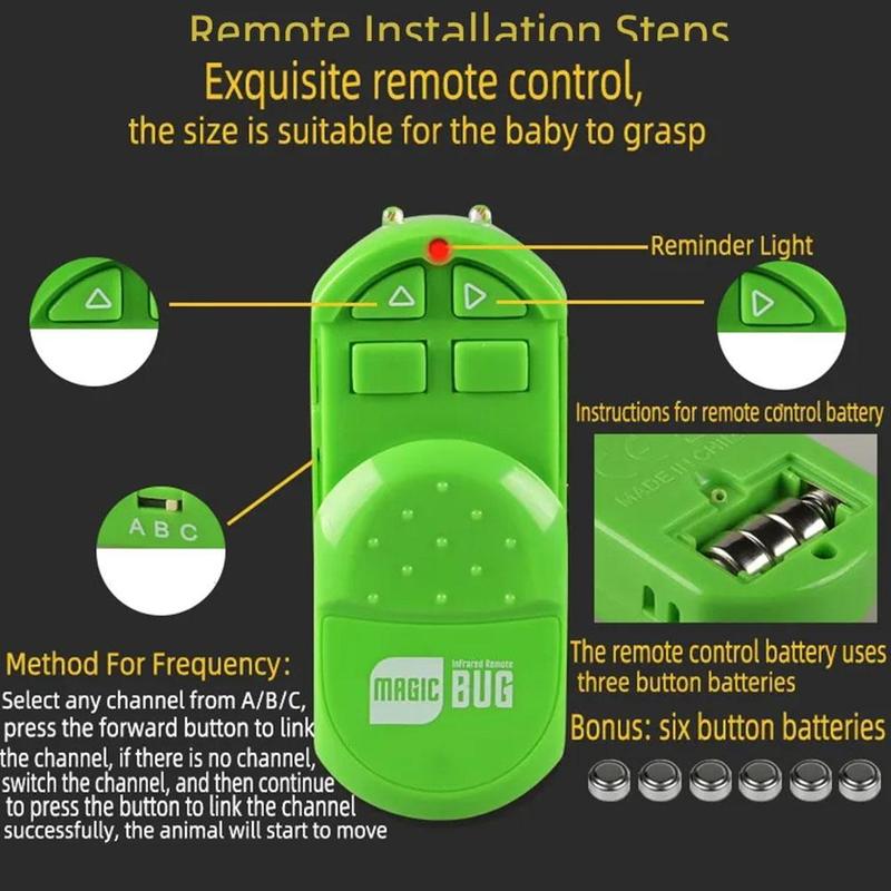 Product Introduction of New And Unique Simulation Remote Control Caterpillar Electric Trick Simulation Toy Insect J5L0 31