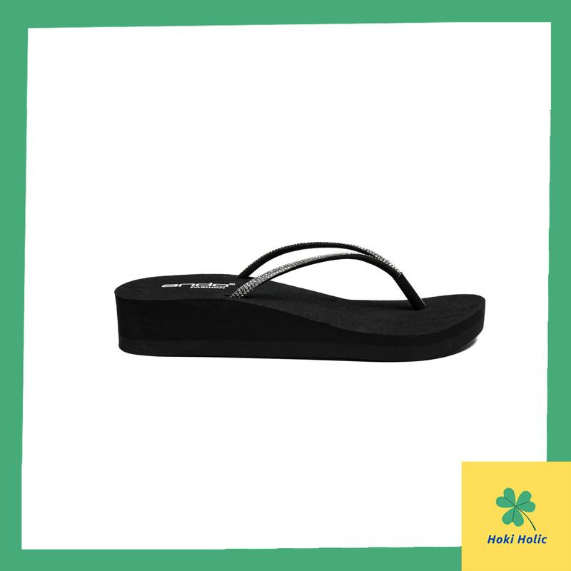 Ando Sandal Wedges Jepit Wanita - Ando Nice Blink Hitam 7